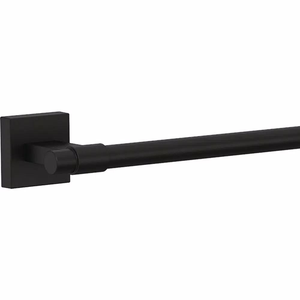 Franklin Brass Maxted 24 in. Single Towel Bar, Matte Black Modern Wall Mounted Bathroom Hardware