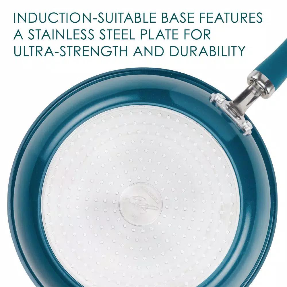 Rachael Ray Create Delicious 14.25-Inch Aluminum Nonstick Wok, Teal Shimmer