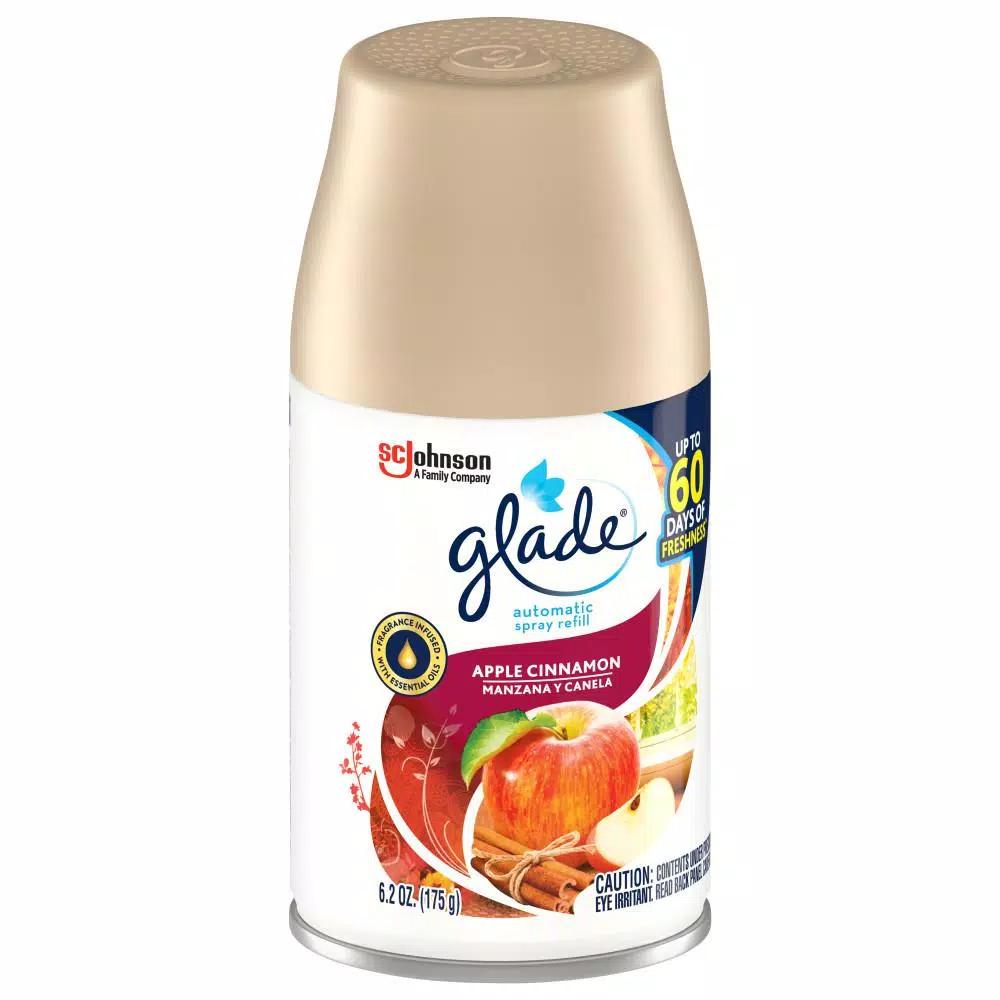 Glade Apple Cinnamon Automatic Air Freshener Spray Refill, 6.2 oz.