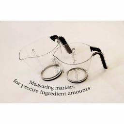 Cook Pro 2-Piece Plastic Measuring Cup Set with Non-Slip Grip Handles and Nesting Design thumbnail 2