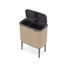 Brabantia Bo Touch Bin 9.5 Gal. Dual Compartment Gold Steel Rectangular Touch Trash Can thumbnail 5