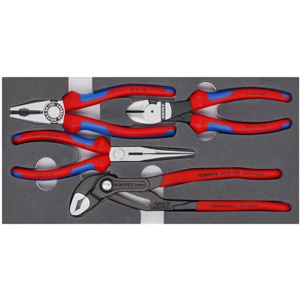 KNIPEX 4-Piece Pliers Set with Foam Organizer Tray