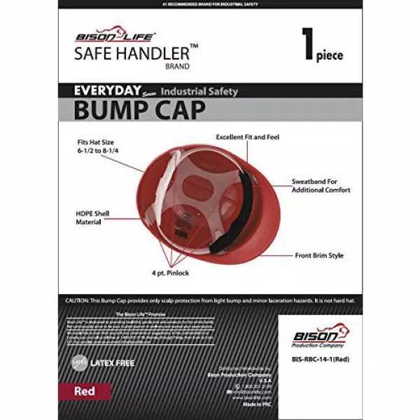 Safe Handler Bison Life Safe Handler Everyday Series Red HDPE Bump Cap with 4-Point Pinlock Suspension