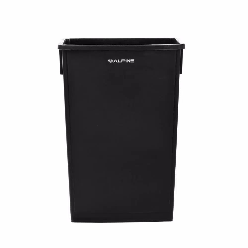 Alpine Industries 23 Gal. Black Commercial Waste Basket Trash Can