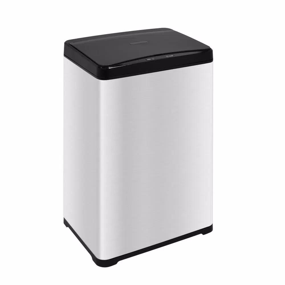 Innovaze 10.6 Gallon Stainless Steel Motion Sensing Touchless Kitchen Trash Can, Fingerprint Resistant