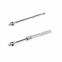 Husky 1/2 in. Drive Breaker Bar Set, 2-Piece, Chrome Finish thumbnail 1