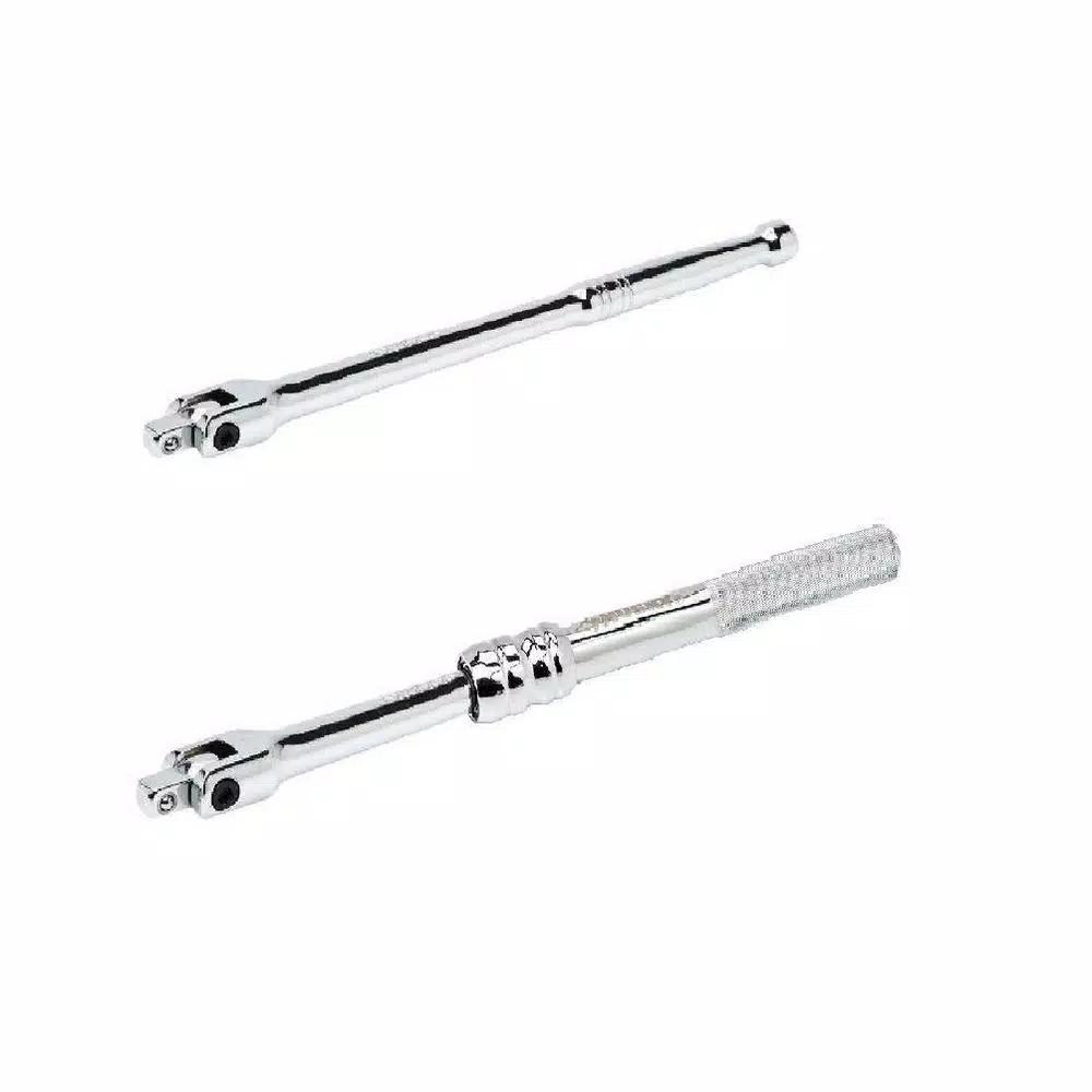 Husky 1/2 in. Drive Breaker Bar Set, 2-Piece, Chrome Finish