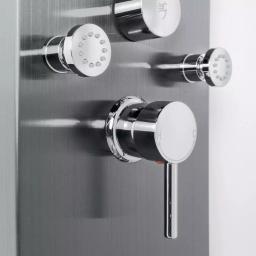 AKDY 65 in. 8-Jet Shower Panel System, Space Gray Brushed Stainless Steel with Rainfall, Waterfall & Wand thumbnail 10