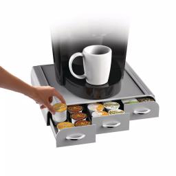 Mind Reader 36 Capacity Single Serve Coffee Pod Holder Drawer, Silver - Compatible with Keurig, Dolce Gusto, CBTL & Verismo thumbnail 3