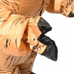 ALEKO's Inflatable Tyrannosaurus Rex Adult Costume - Orange and Black Dinosaur Bodysuit thumbnail 6