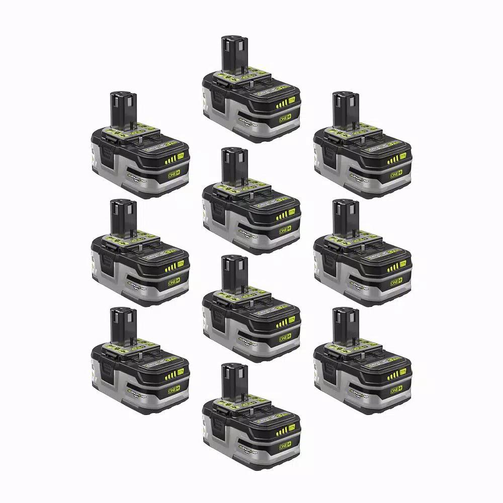 Ryobi 18V ONE+ LITHIUM+ HP High Capacity 3.0 Ah Lithium-Ion Battery 10-Pack