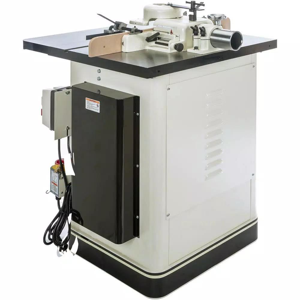 Shop Fox 3 HP Industrial Shaper with 3 Spindle Sizes and Reversible Speeds