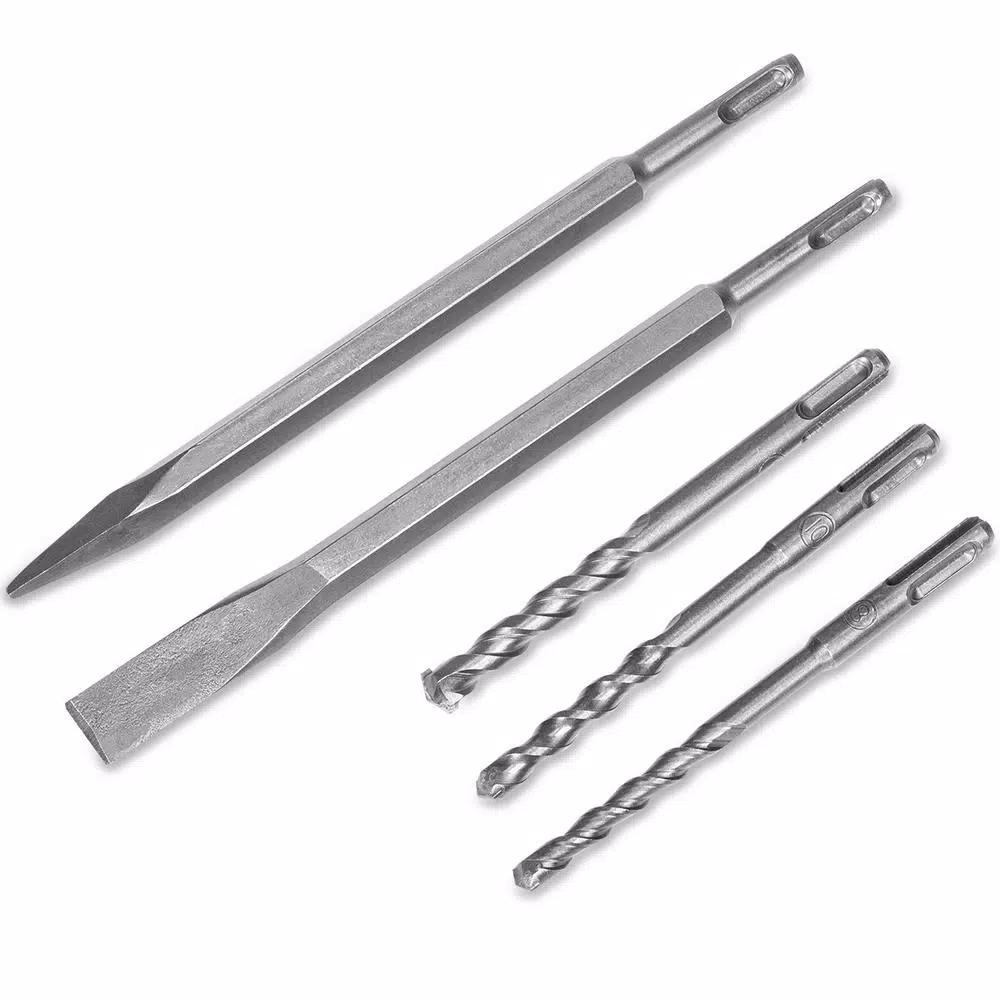 Stark 8.3 Amp 1/2 in. SDS-Plus Corded Rotary Hammer Drill Kit with Chisel Bit Set