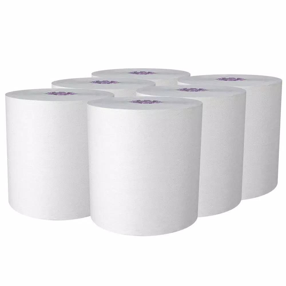 Scott Essential Unperforated Hard Roll Paper Towels, White, 6-Roll Pack