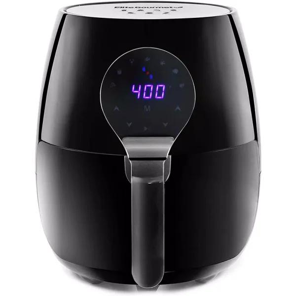 Maximatic Elite Gourmet 5.3 Qt. Digital Air Fryer, 1350W Oil-Free Multi-Cooker, Black