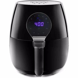 Maximatic Elite Gourmet 5.3 Qt. Digital Air Fryer, 1350W Oil-Free Multi-Cooker, Black thumbnail 1