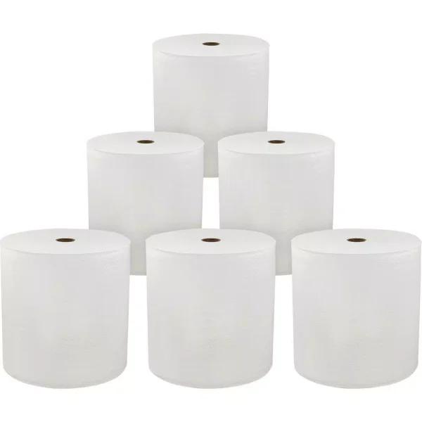 Genuine Joe Solutions 850 ft. White Hardwound Paper Towel Rolls, 1-Ply, 6 Rolls per Case
