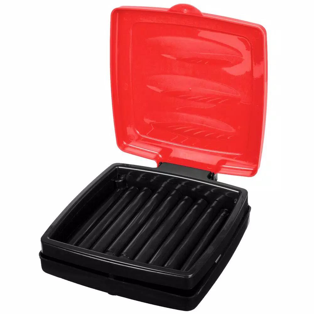 Wakeman Outdoors 13 Gal. Portable Red Trash Bag Holder for Camping and Outdoor Use