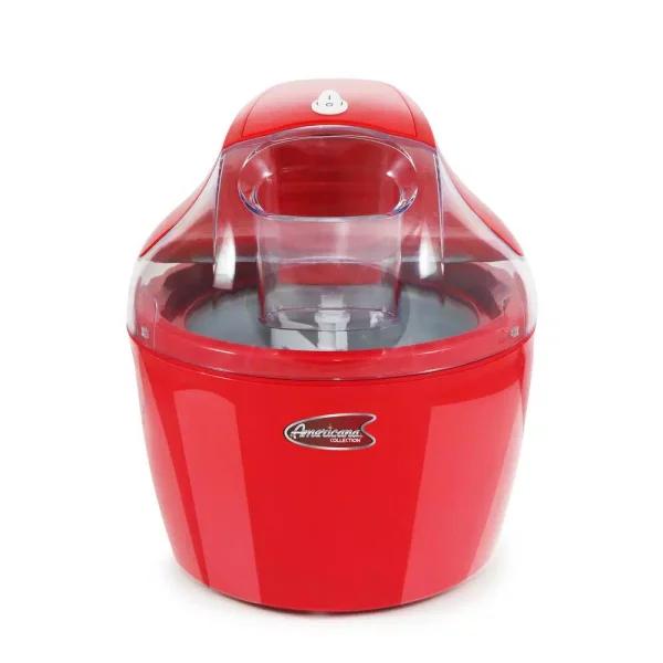 Americana 1.5 Qt. Electric Ice Cream Maker with Quick Freeze Bowl, Red