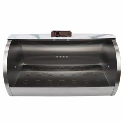 Unbranded White Marble Pattern Steel Bread Box with Roll Top Lid thumbnail 3
