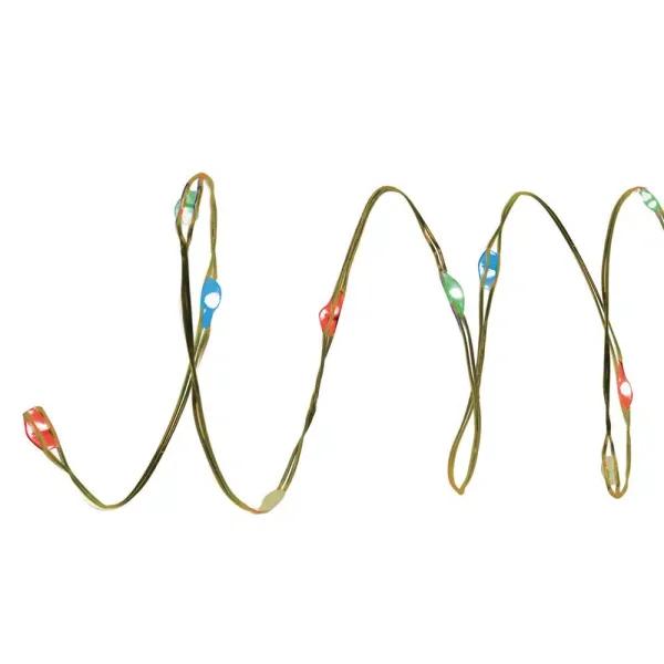 Brite Star 60-Light Rainbow Multi-Color LED Fairy String Lights with Silver Wire, 20.5 ft.
