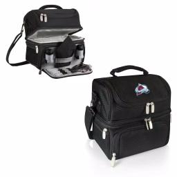 Picnic Time Pranzo Colorado Avalanche Black Insulated Lunch Bag and Picnic Tote with Utensil Set thumbnail 2