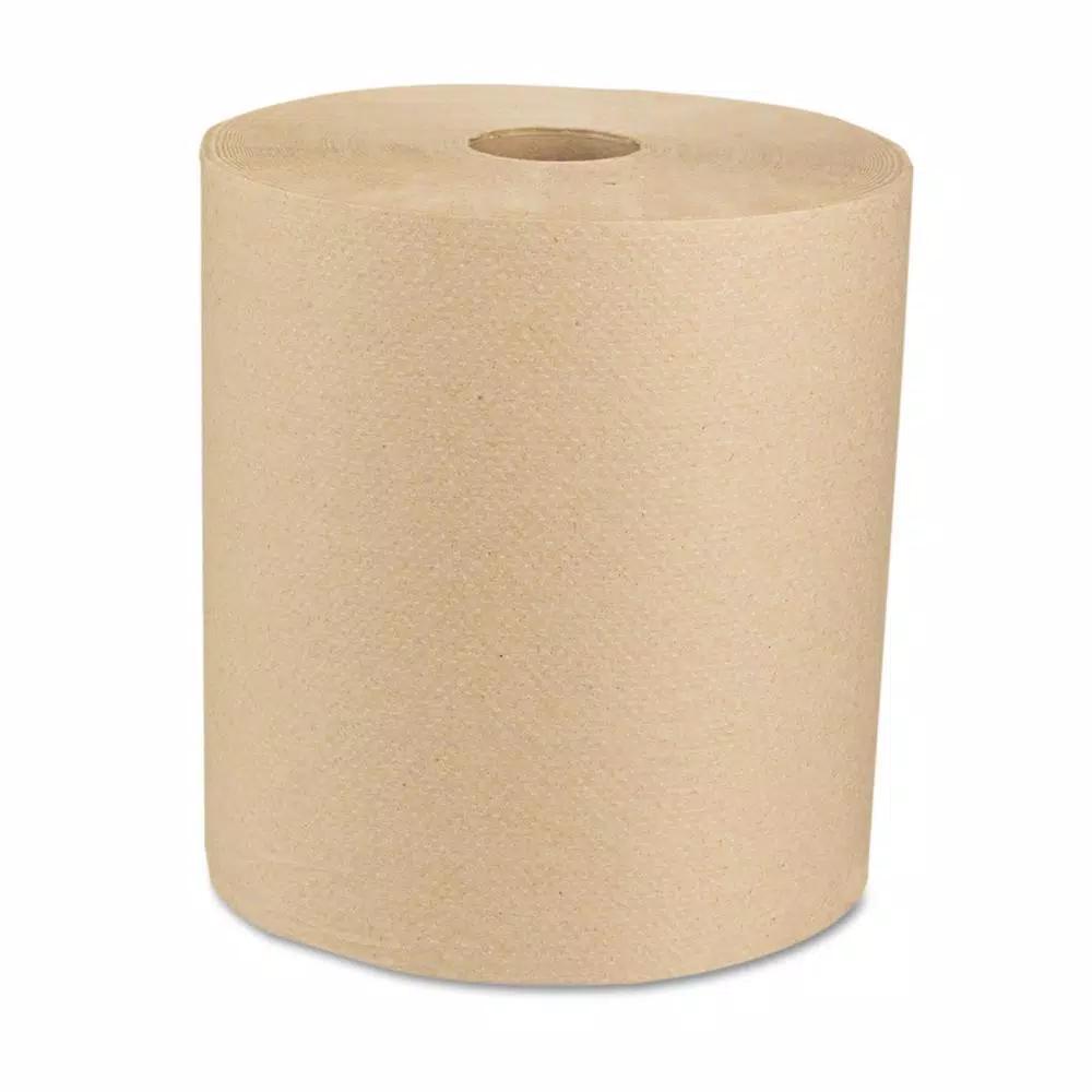 Boardwalk Green Universal Hardwound Roll Towels, Natural, 8 in. x 800 ft, 6 Rolls per Carton
