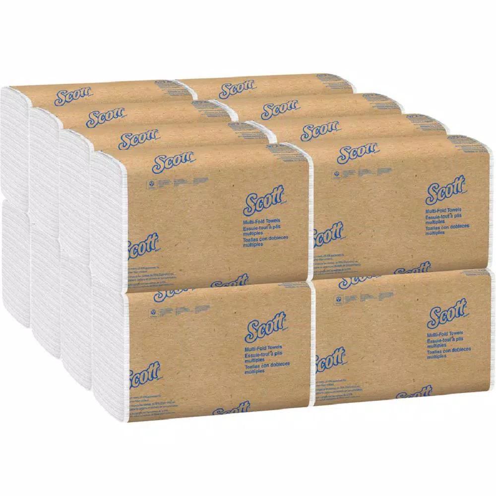 Scott Multi-Fold Paper Towels, White, 250 Sheets per Pack