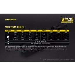 NITECORE MH12GTS 1800 Lumen Rechargeable LED Tactical Flashlight thumbnail 6