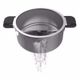 Ozeri 6-Piece Stainless Steel Induction Cookware Set with Patent-Pending Hands-Free Straining Glass Lids thumbnail 9