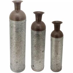 FirsTime & Co. Barnyard Lane Galvanized Metal Floor Vase Set of 3 thumbnail 2