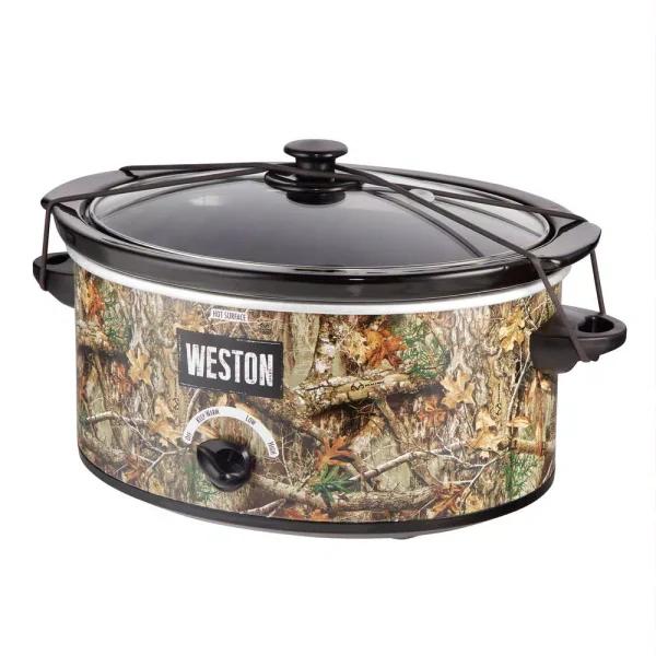 Weston Realtree Edge 5 Qt. Camouflage Slow Cooker with Lid Latch Strap