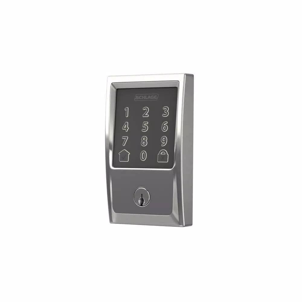 Schlage Encode Smart Wi-Fi Deadbolt with Alarm, Bright Chrome