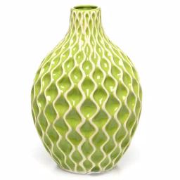 Benjara Agatha Colorful Ceramic Decorative Vases, Set of 3, Modern Table Vases thumbnail 2