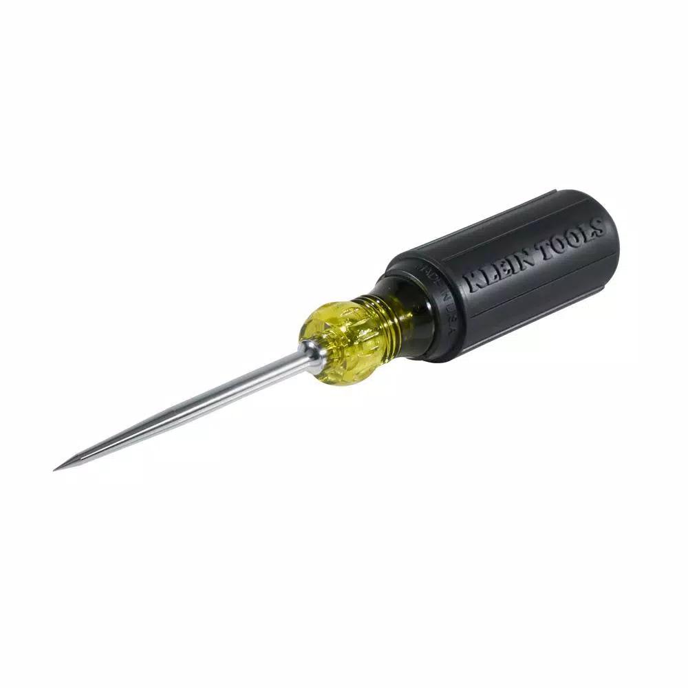 Klein Tools 3-1/2 in. Cushion-Grip Scratch Awl, Heavy-Duty Forged Steel