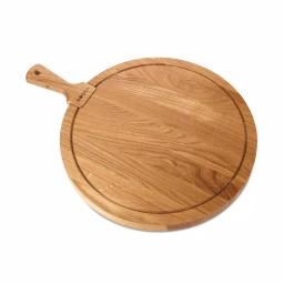 Boska Large Round White Oak Cheese and Tapas Serving Board with Ergonomic Handle thumbnail 3