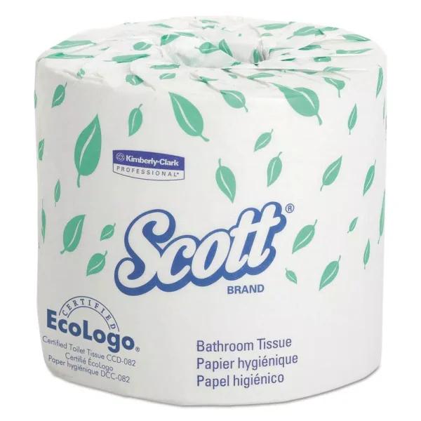 Kimberly-Clark PROFESSIONAL Scott Standard 1-Ply White Bath Tissue, 80 Rolls