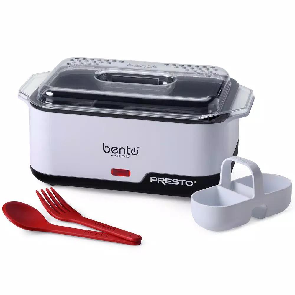 Presto Electric Bento Box Steamer & Ramen Noodle Cooker, 1.75 Cup, White