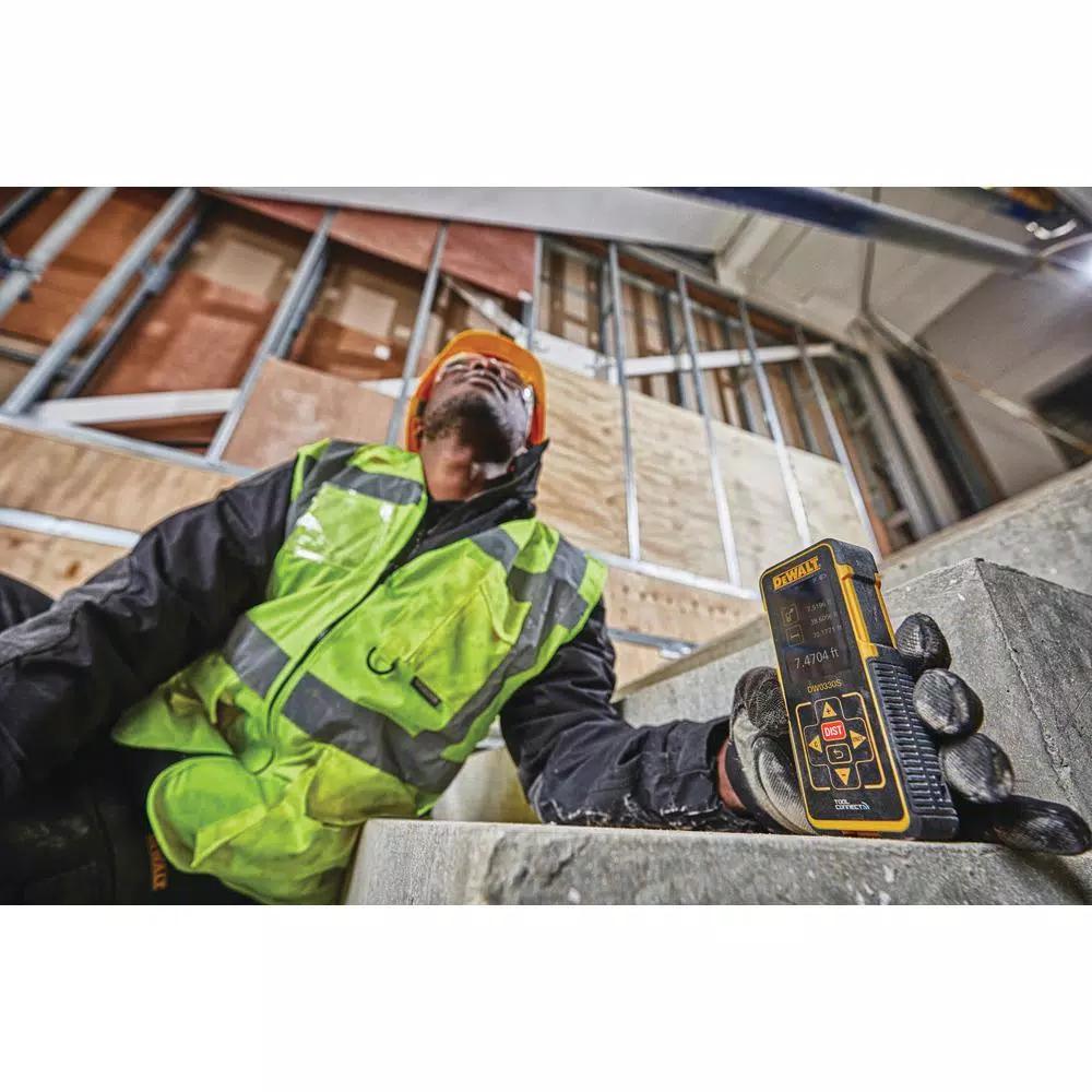 DEWALT 330 ft. Laser Distance Measurer with Color Screen and Tool Connect App Compatibility