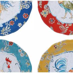 Certified International Morning Bloom 3-D Rooster Multicolored Earthenware Cookie Jar, 64 oz. thumbnail 2