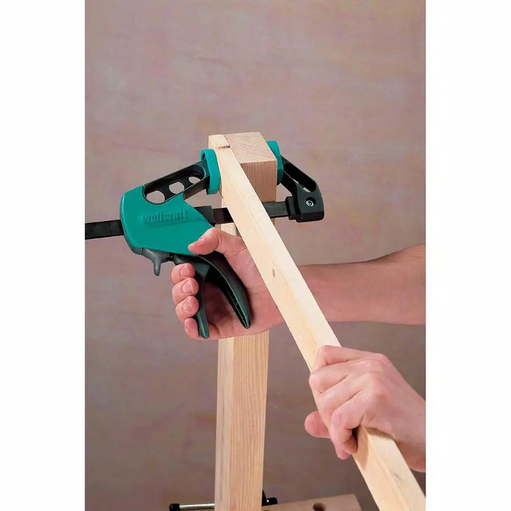 Wolfcraft AccuGrip 12 in. One-Hand Bar Clamp and 20 in. Spreader 2-Pack
