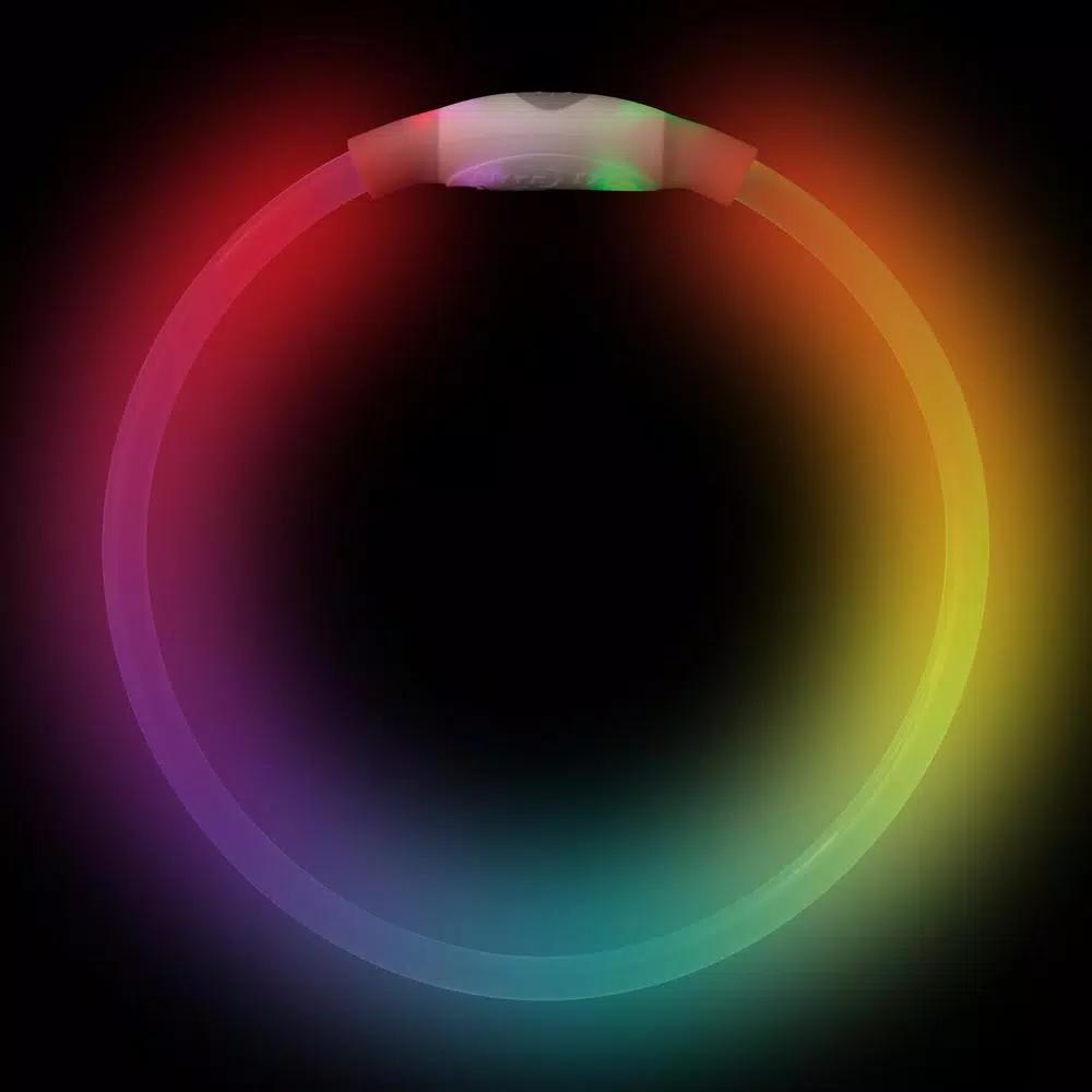 Nite Ize NiteHowl LED Rechargeable Safety Necklace, Disc-O Select Multi-Color Dog Collar