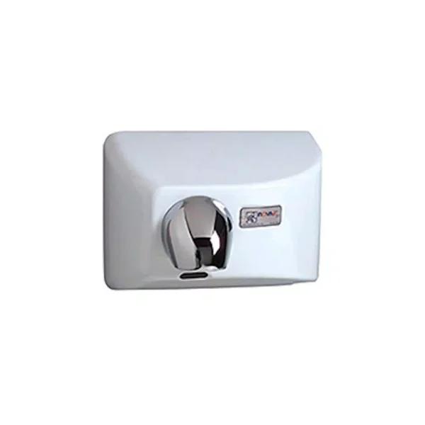 WORLD DRYER NOVA 4 Automatic Recess-Mounted Electric Hand Dryer, White Porcelain Enamel Cast Iron
