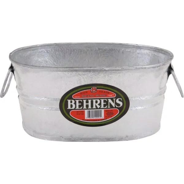 Behrens 1 Gal. Hot Dipped Galvanized Steel Oval Tub with Wire Handles