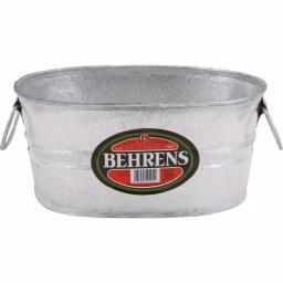 Behrens 1 Gal. Hot Dipped Galvanized Steel Oval Tub with Wire Handles thumbnail 1