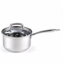 Cook N Home 3 qt. Stainless Steel Saucepan with Tempered Glass Lid thumbnail 2