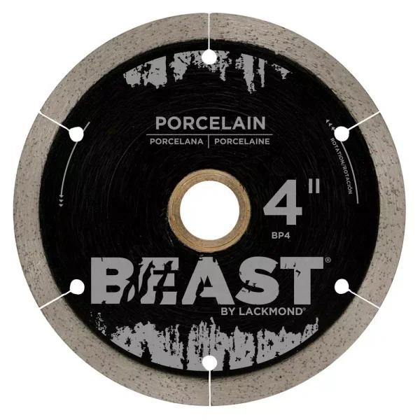 Beast The Beast 4 in. Reinforced Hub Diamond Porcelain Tile Blade, Wet or Dry