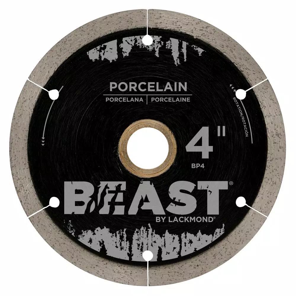 Beast The Beast 4 in. Reinforced Hub Diamond Porcelain Tile Blade, Wet or Dry