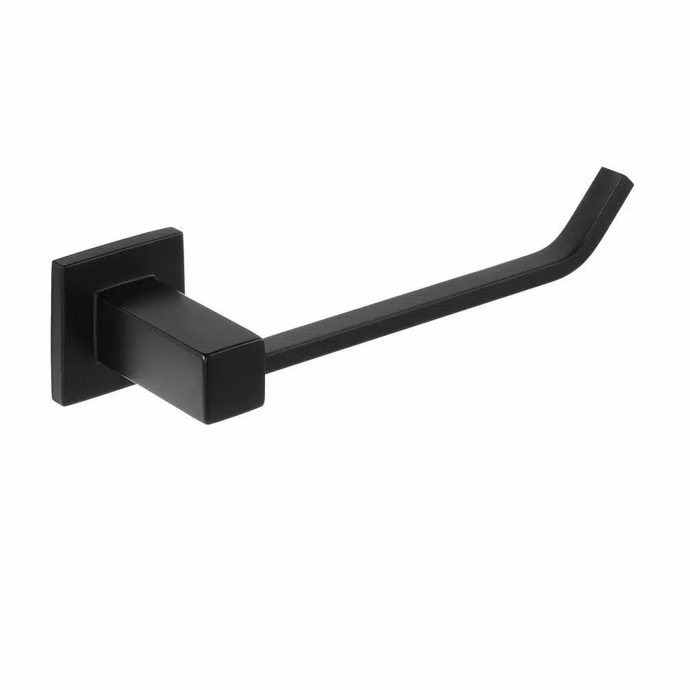 Glacier Bay Farrington Single-Post Toilet Paper Holder, Matte Black