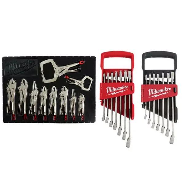 Milwaukee 24-Piece Torque Lock Locking Pliers and Wrench Set with Metric and SAE Combination Wrenches